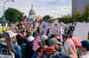 A crowd gathered near the Capitol during the recent No Kings March in D.C.